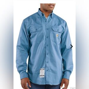 Carhartt Flame-Resistant LongSleeve Twill Shirt W/ Pocket flaps,Mens M Tall